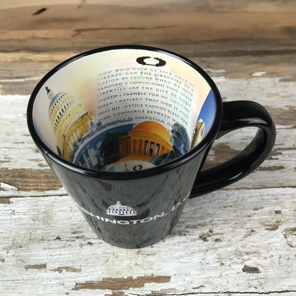 Inside Out Washington DC Ceramic Mug Black - Picture 1 of 8
